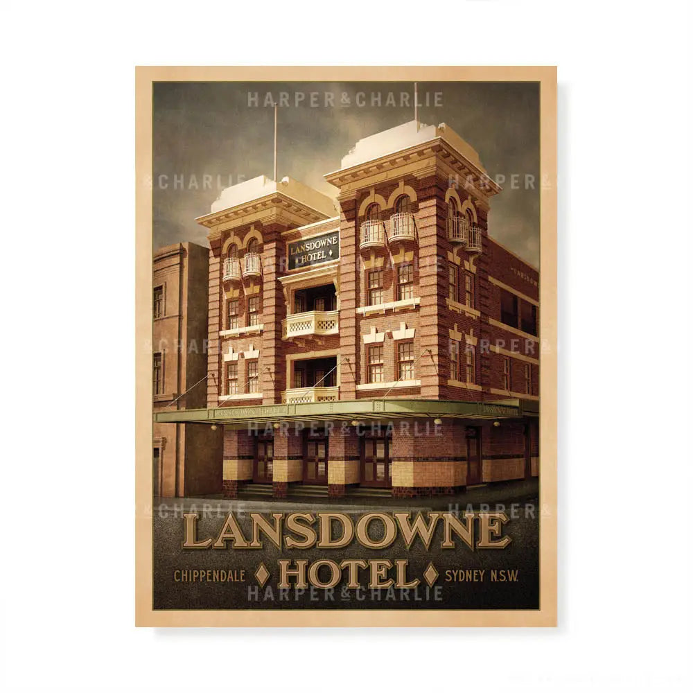 Lansdowne Hotel Sydney Colour Print