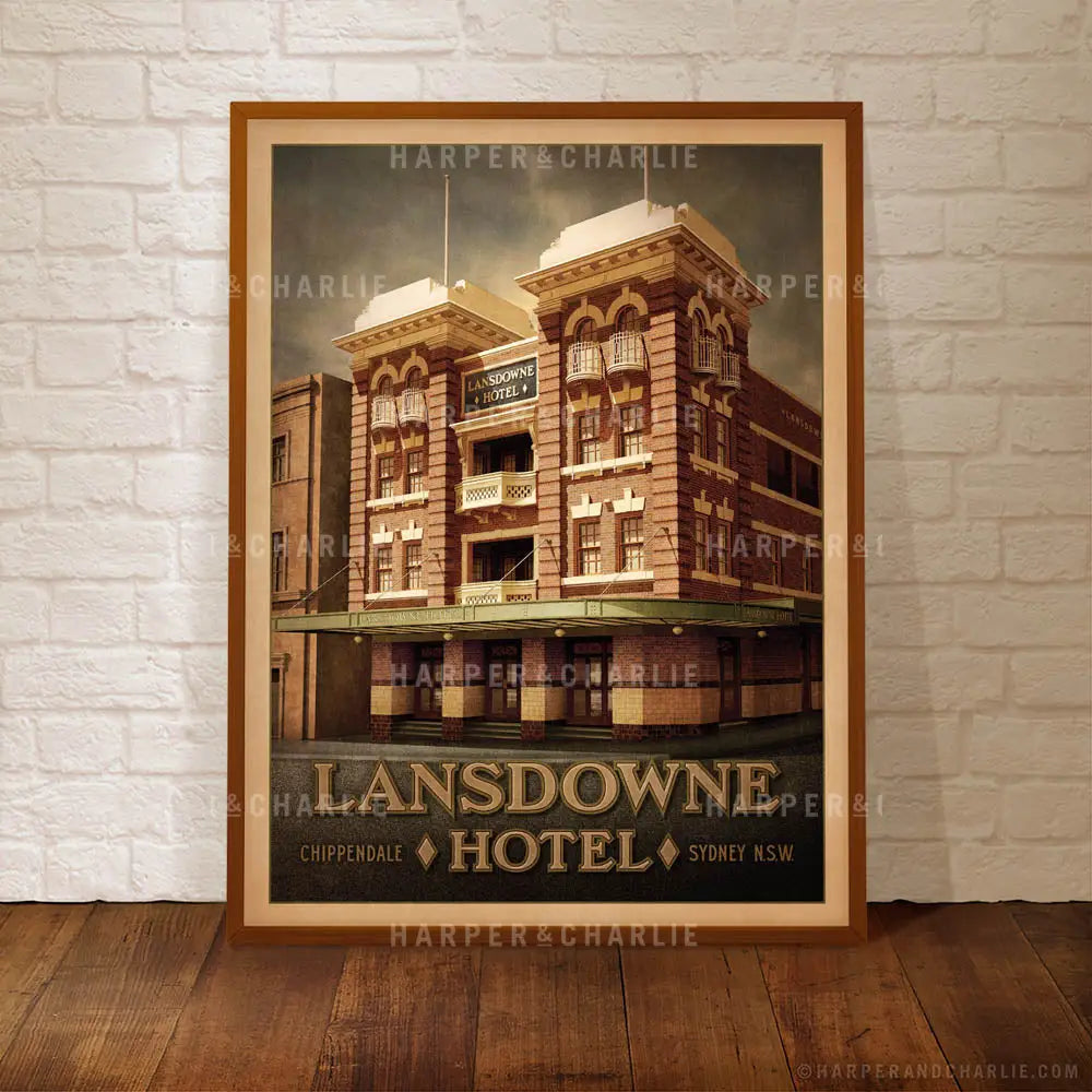 Lansdowne Hotel Sydney Colour Print Framed