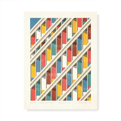 Le Corbusier, Unité d’habitation, Marseille Colour Print