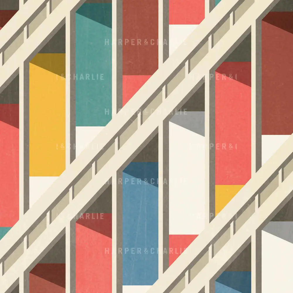 Le Corbusier, Unité d’habitation, Marseille Colour Print