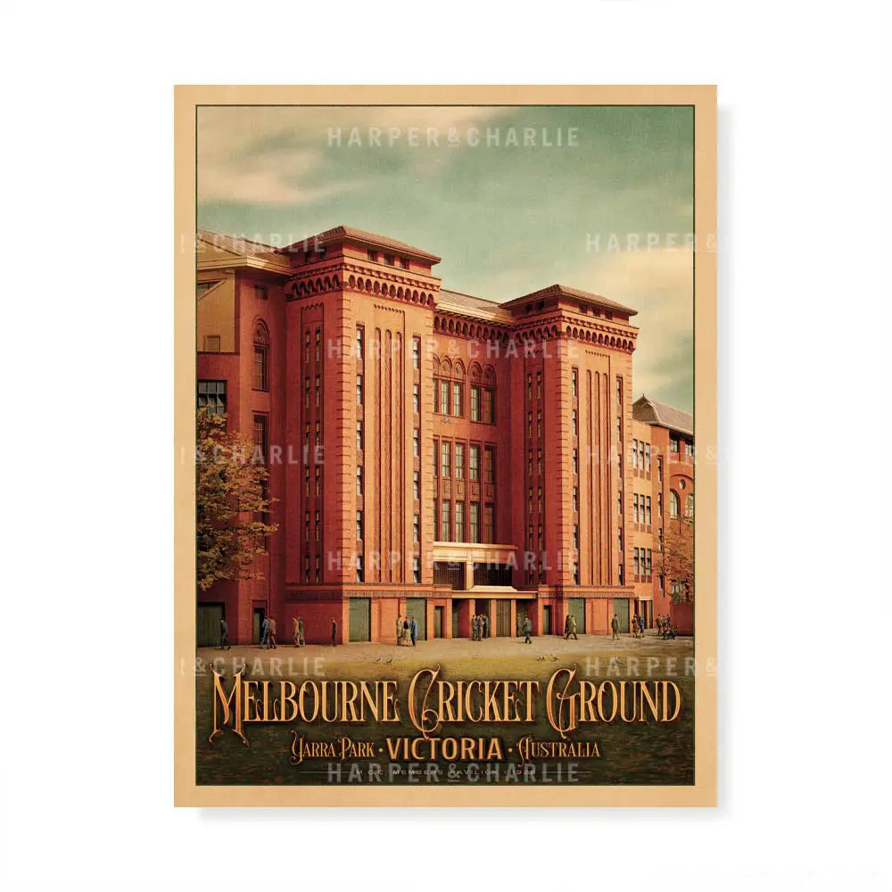 MCC members Pavilion MCG Art Print by Harper and Charlie