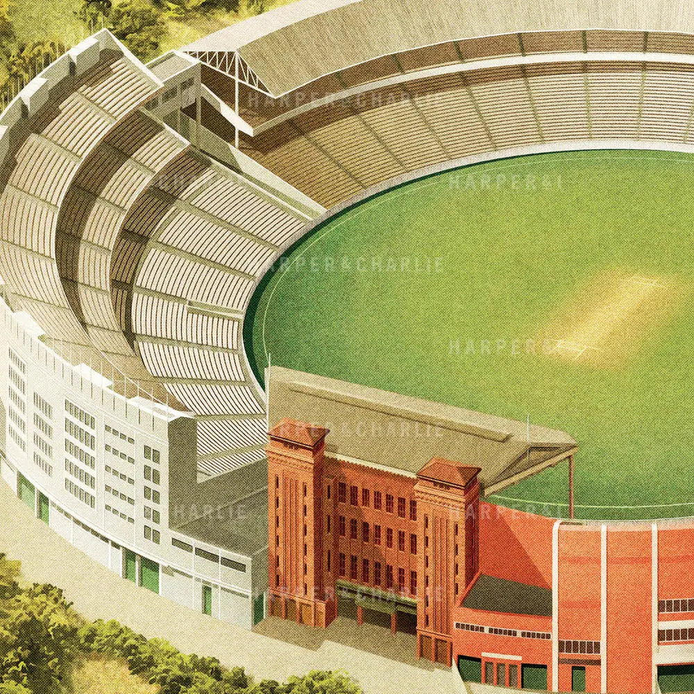MCG Melbourne cricket portrait colour print close up view