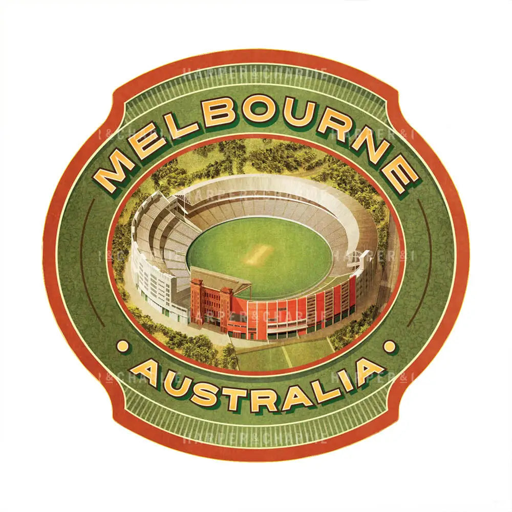 Melbourne Cricket Ground Travel Sticker by Harper and Charlie