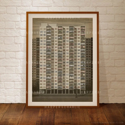 Commission Flats Collingwood framed colour print by Harper and Charlie