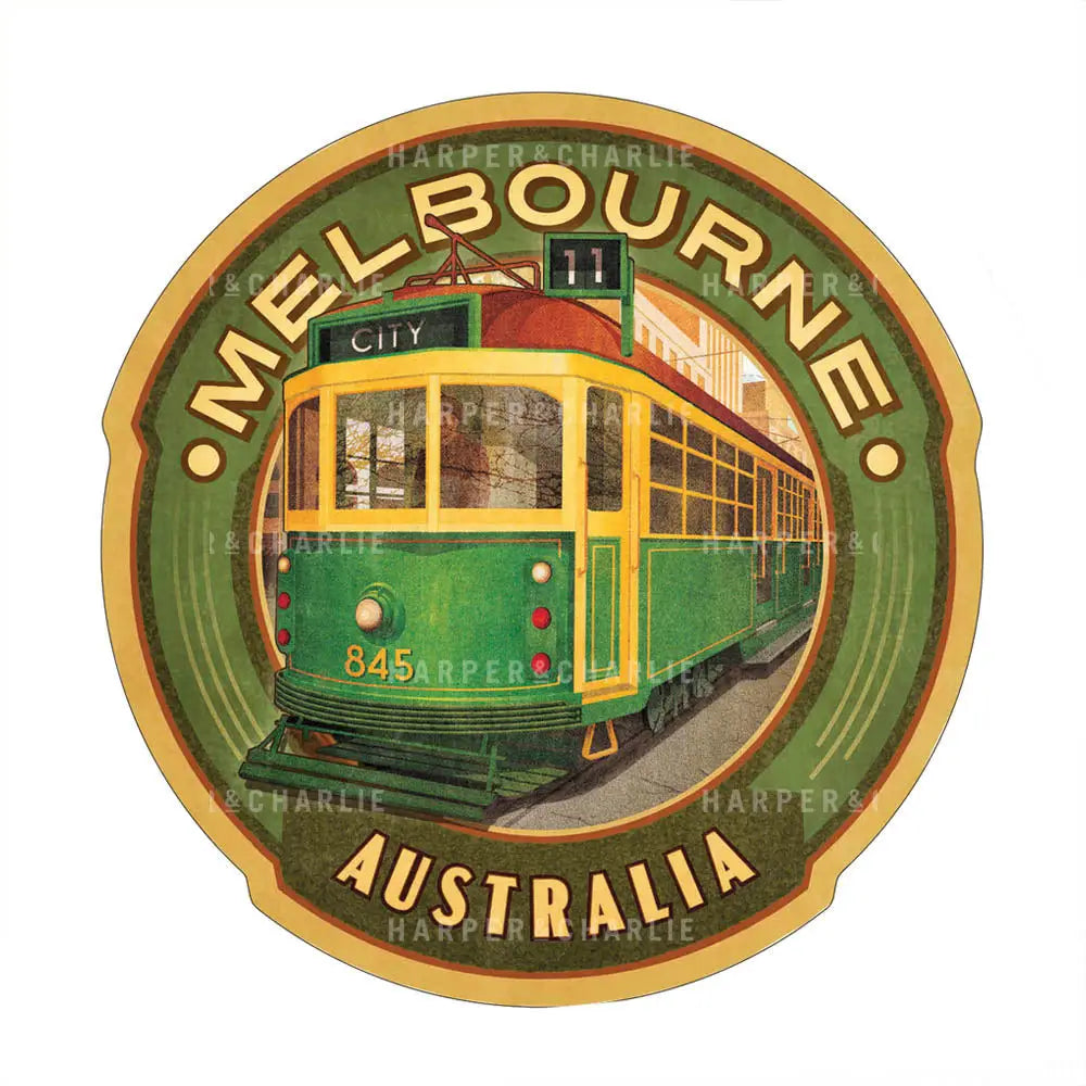 Melbourne Tram Travel Sticker