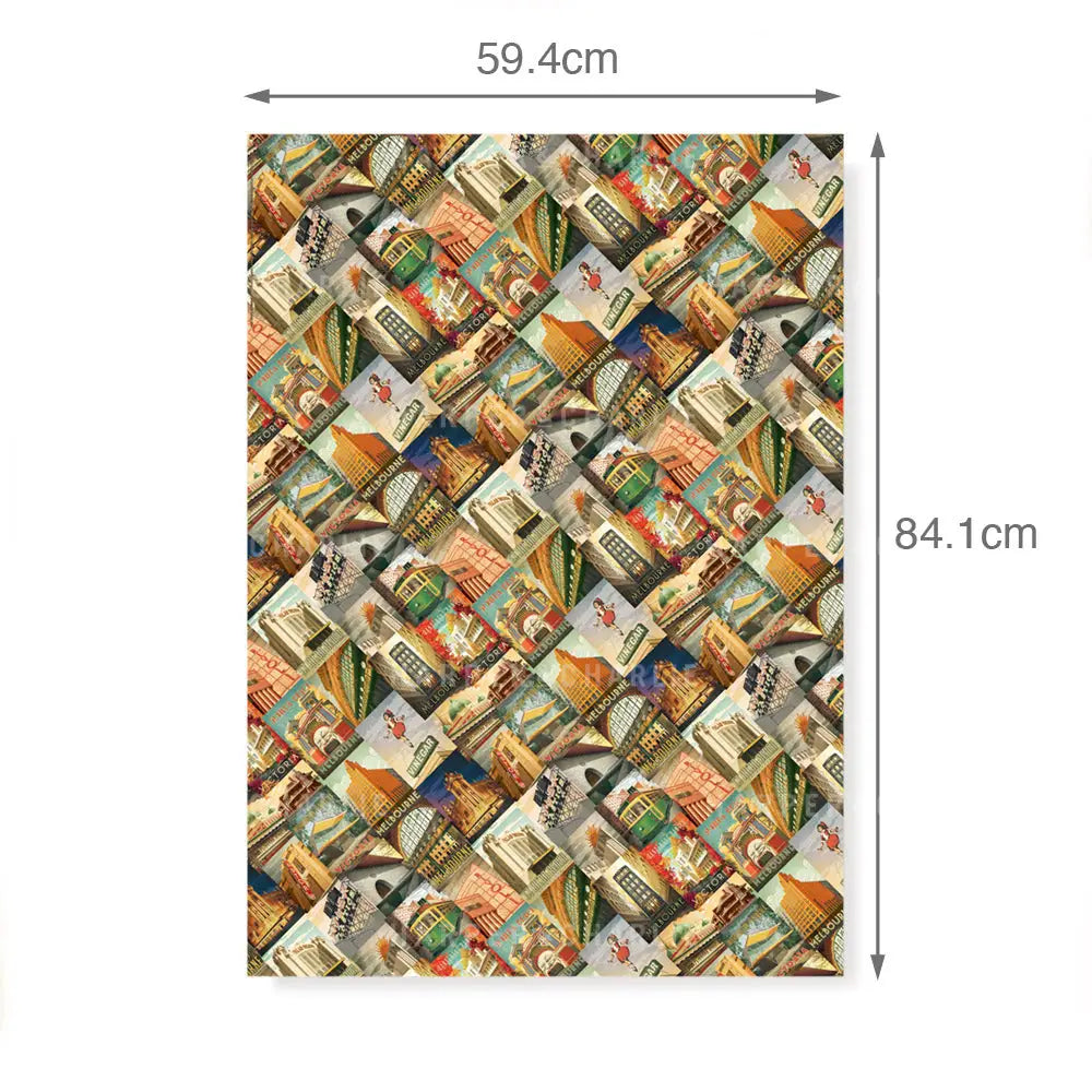 Melbourne Wrapping Paper sheet measurements by Harper and Charlie