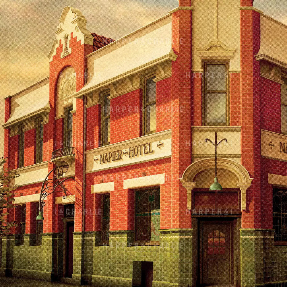 Napier Hotel Fitzroy Melbourne Print Close Up View