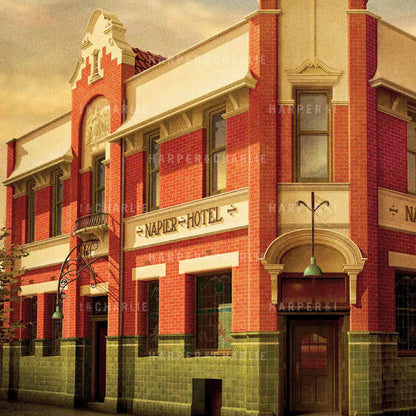 Napier Hotel Fitzroy Melbourne Print Close Up View