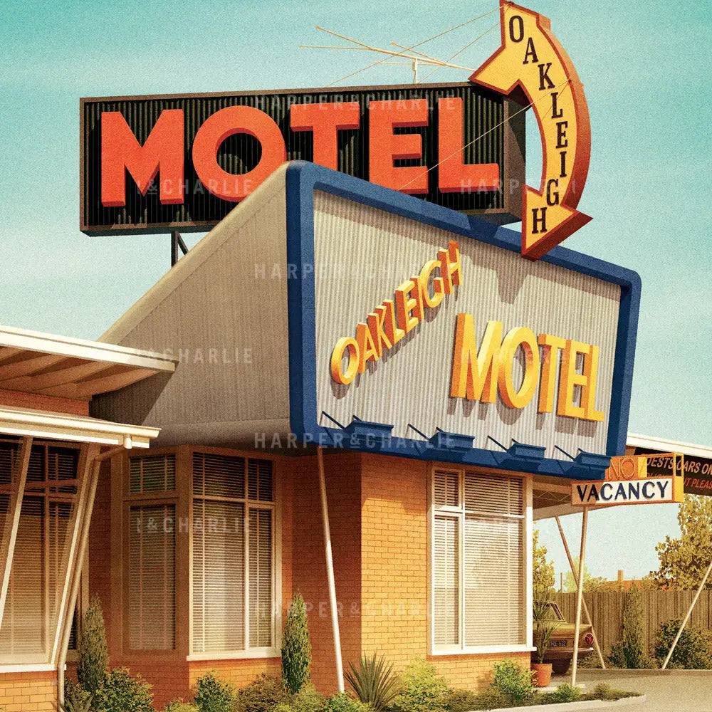 Oakleigh Motel, Retro Melbourne Print