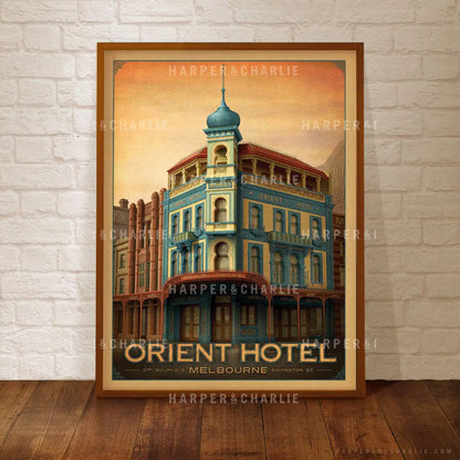 Orient Hotel Melbourne Art Print Framed by Harper and Charlie