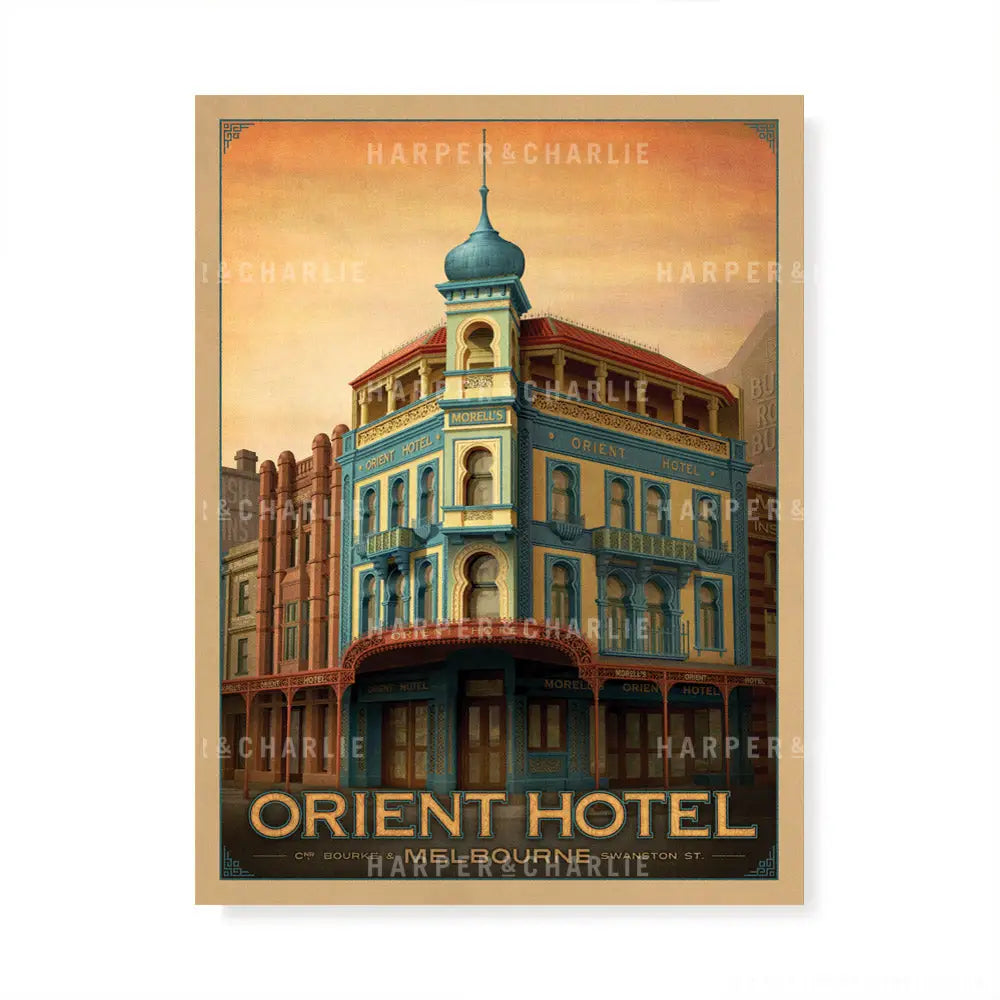 Orient Hotel Melbourne Art Print by Harper and Charlie