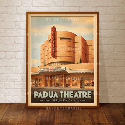 Padua Theatre Brunswick Framed Art Print by Harper and Charlie