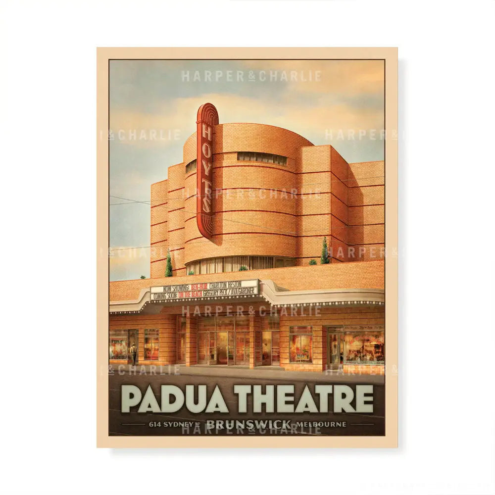 Padua Theatre Brunswick art print by Harper and Charlie
