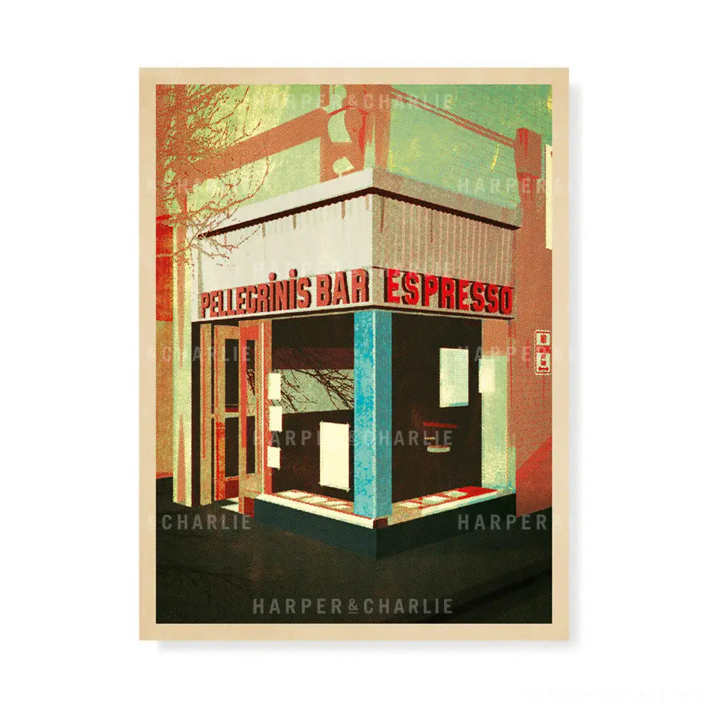 pellegrinis melbourne colour print design by harper and charlie green