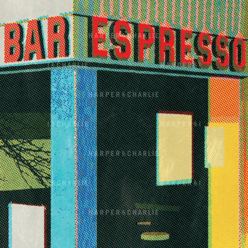 Pellegrinis Melbourne colour print yellow close up by Harper and Charlie