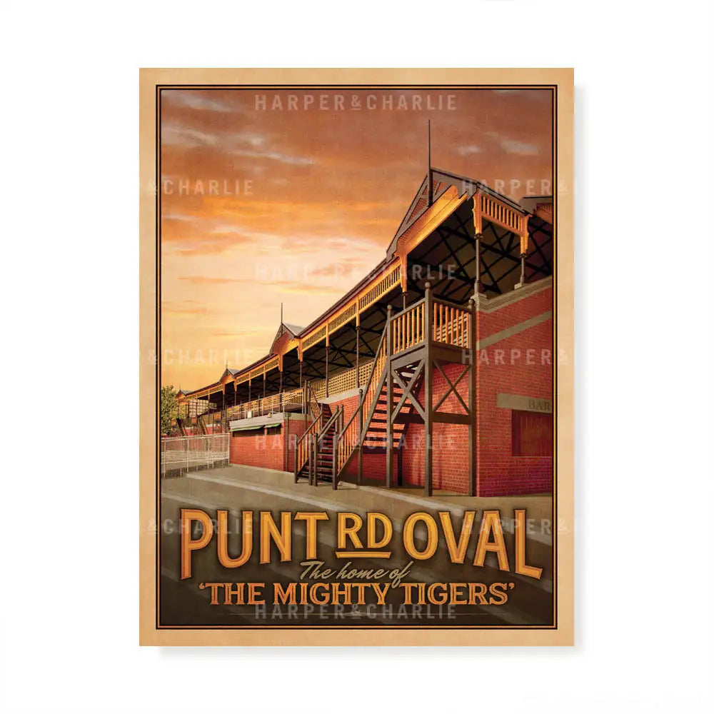 Punt Road Oval Richmond Portrait Colour Print