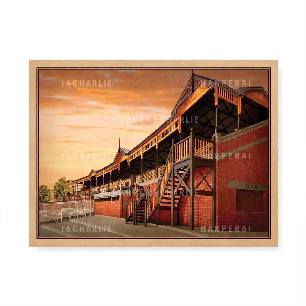 Punt Road Oval East Melbourne Colour Print Print