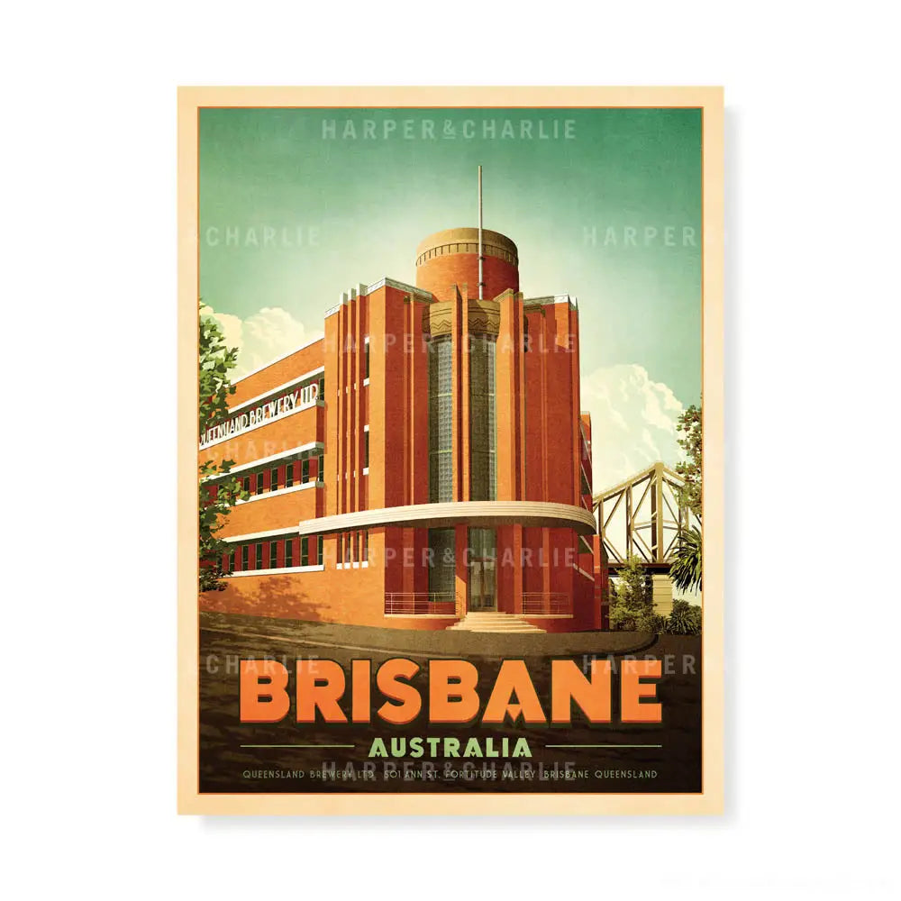 Queensland Brewery Brisbane Colour Print