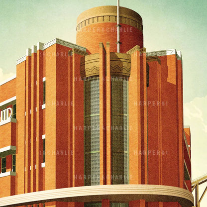 Queensland Brewery Brisbane Colour Print close up view