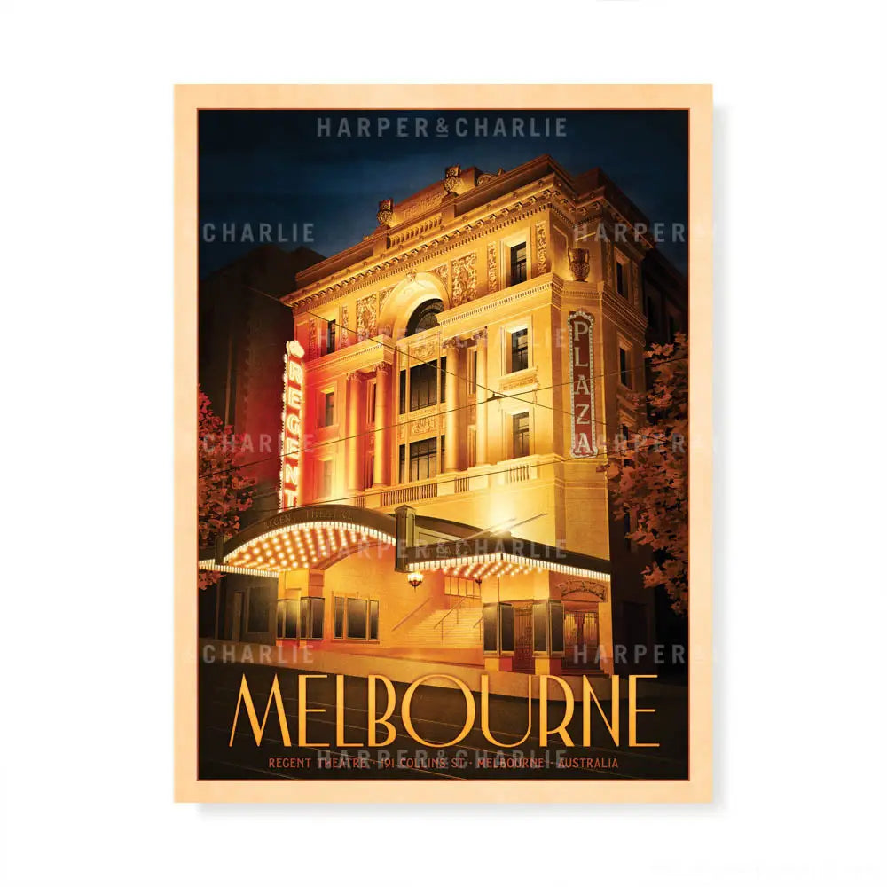 Regent Theatre Melbourne Portrait Colour Print by Harper and Charlie