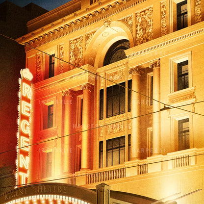 Regent Theatre Melbourne Portrait Colour Print Close Up View by Harper and Charlie