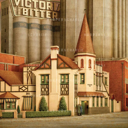 Close up view of the old Riverside Inn located in the Melbourne suburb of Richmond.