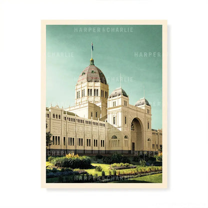 Royal Exhibition Building Blue Sky Colour Print