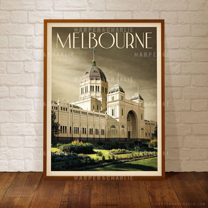 Royal Exhibition Building Melbourne Grey Sky Framed Print