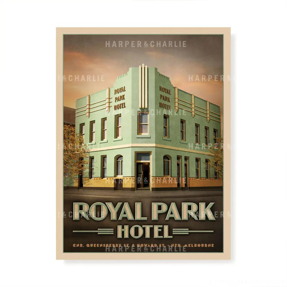 Royal Park Hotel North Melbourne Colour Print by Harper &amp; Charlie