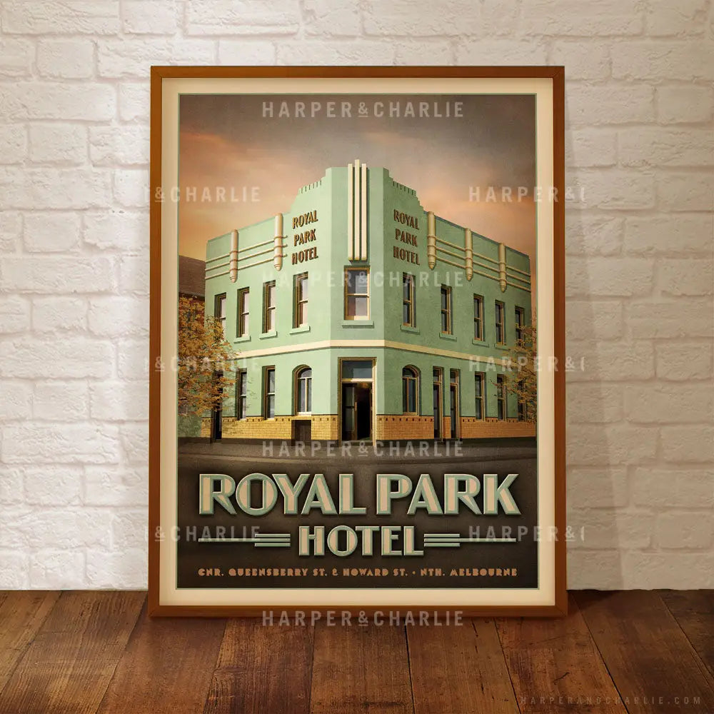 Royal Park Hotel Colour Print Framed by Harper and Charlie