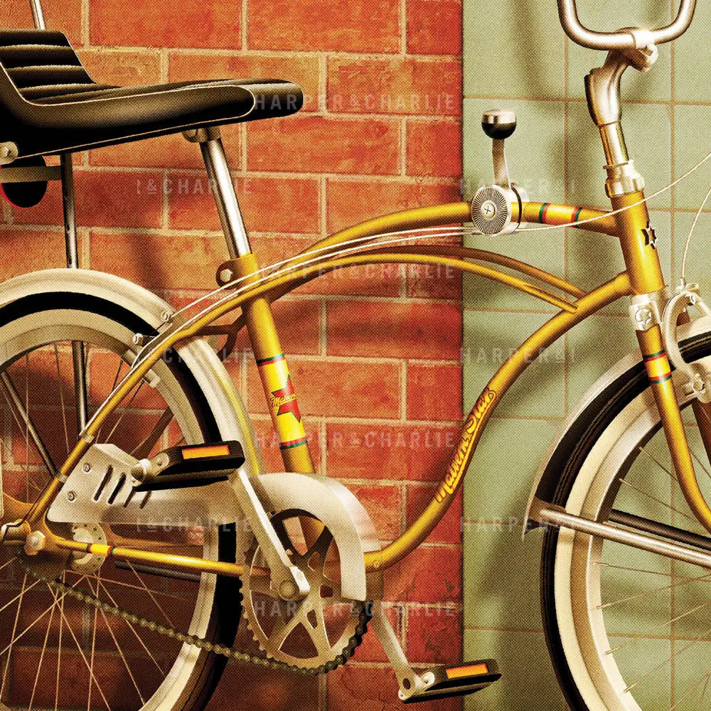 Saturday Afternoon Retro Australian Gold Dragster Close Up View