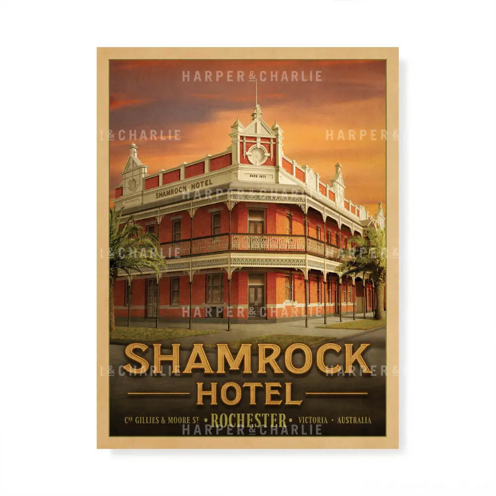 Shamrock Hotel Rochester Art Print by Harper and Charlie