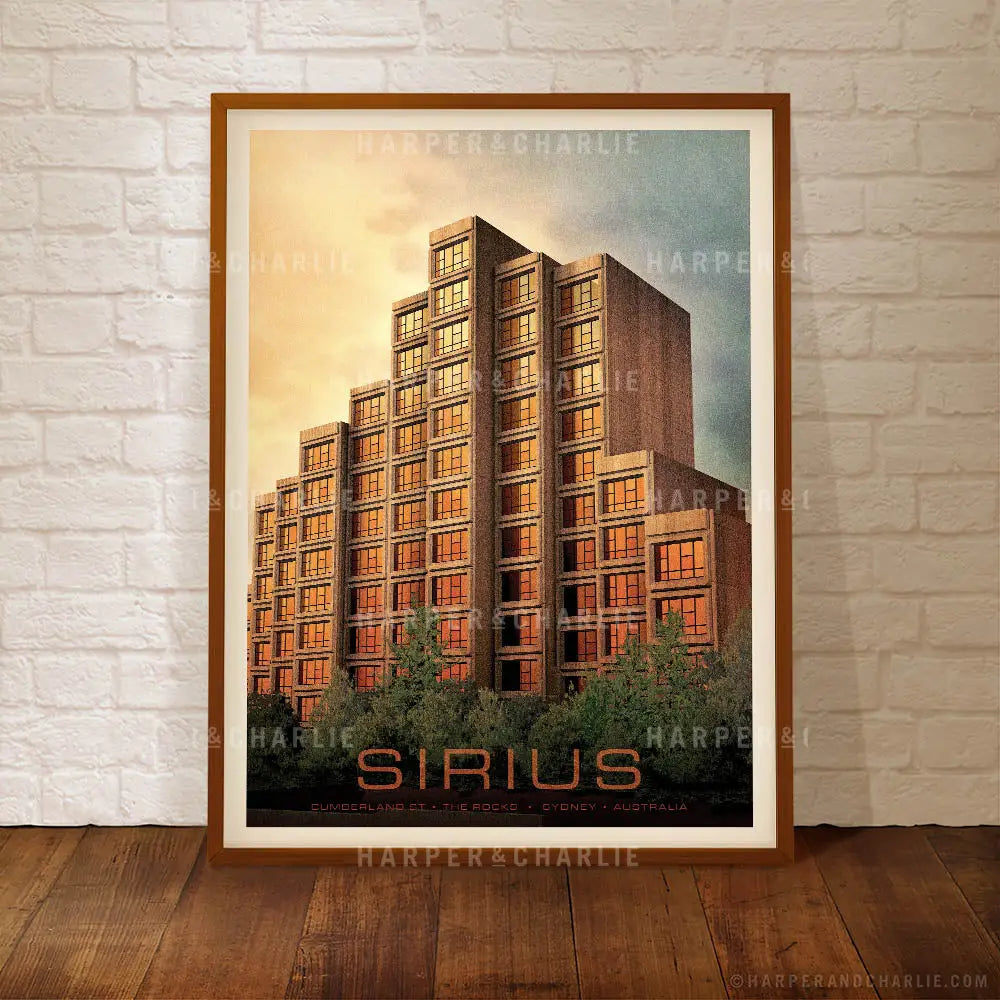 Sirius Building Sydney colour poster