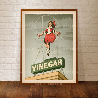 Skipping Girl Vinegar Vintage Melbourne Print