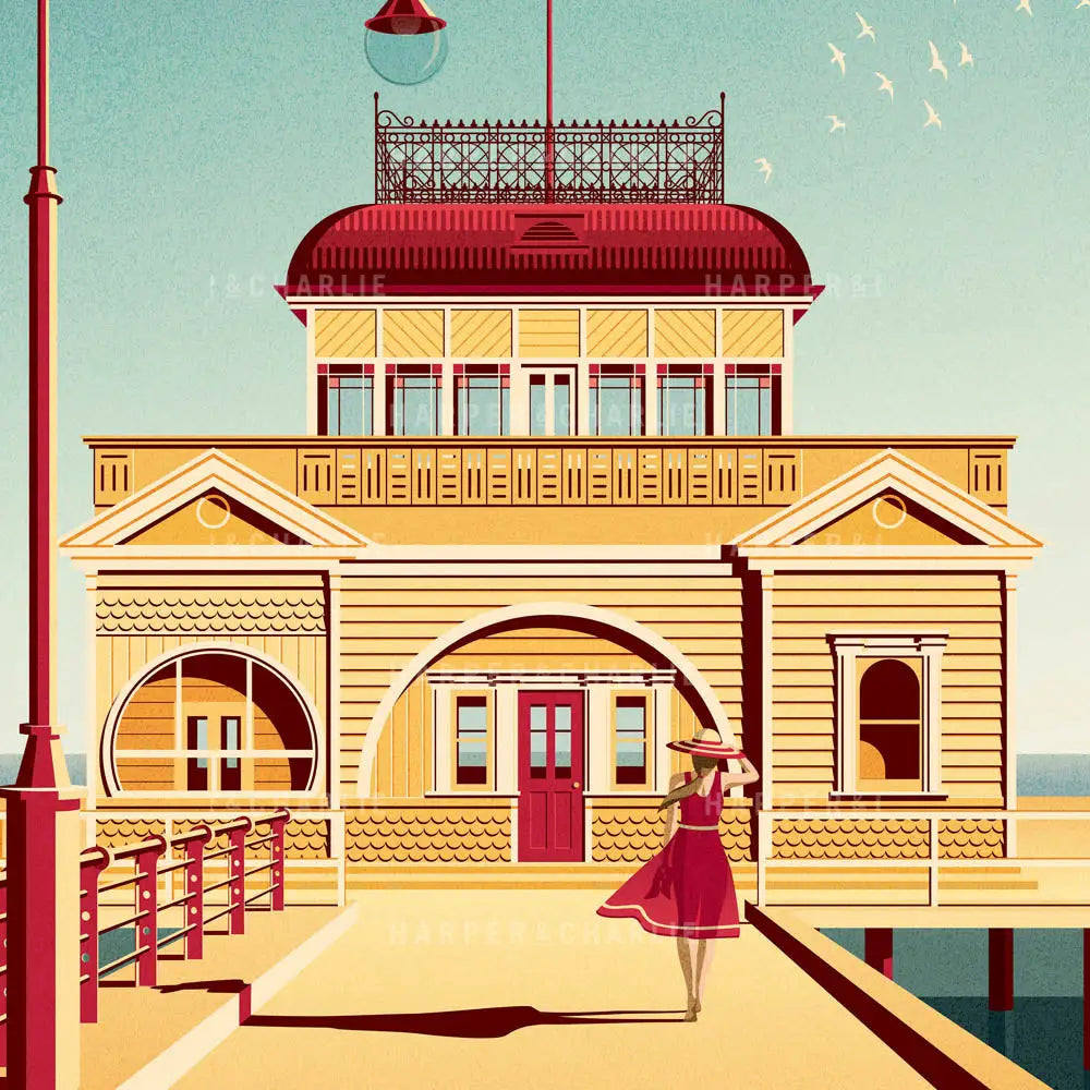 St Kilda Pier, St Kilda Melbourne print by Harper and Charlie