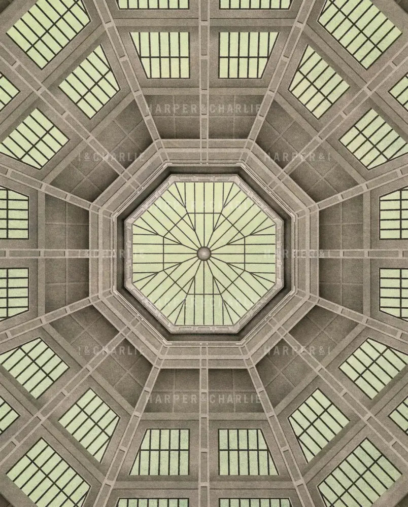 State Library Victoria Domed Reading Room, Melbourne Print, by Harper and Charlie