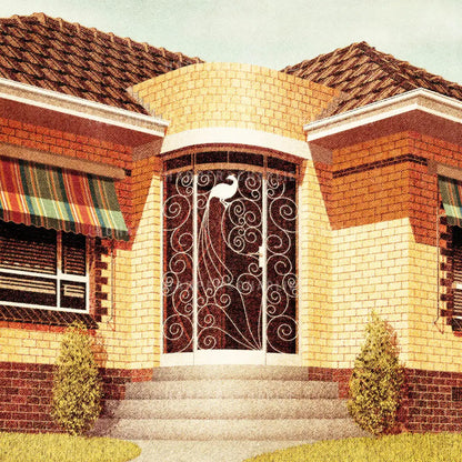 suburban delight Australian House colour print close up view