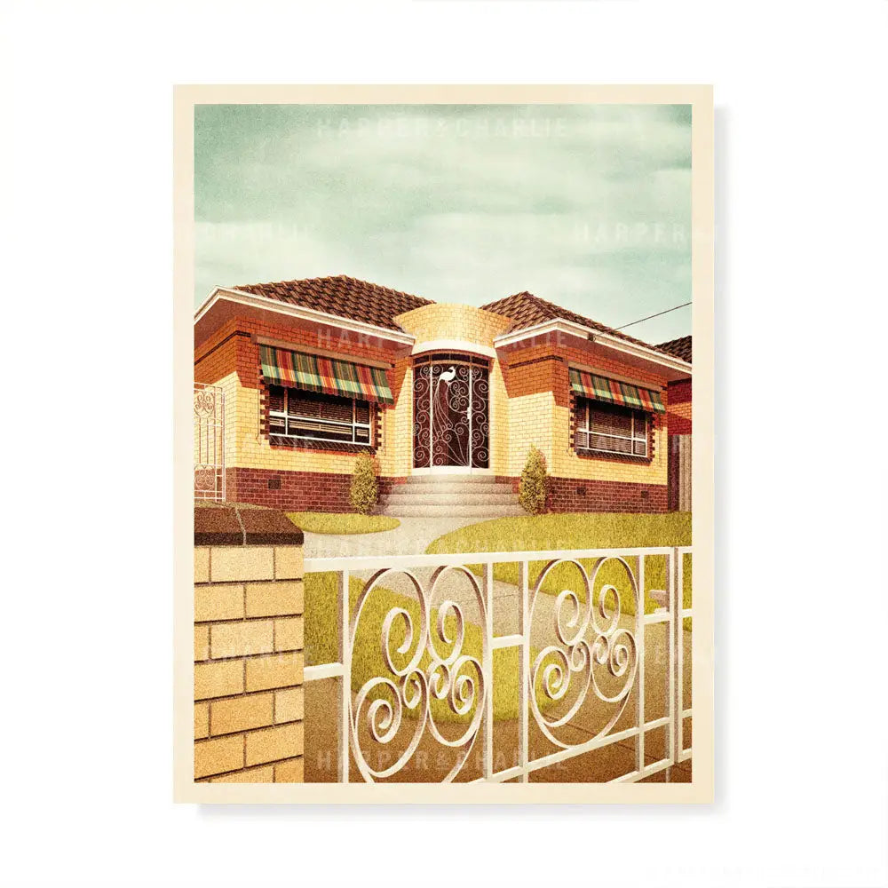 suburban delight colour print by Harper and Charlie
