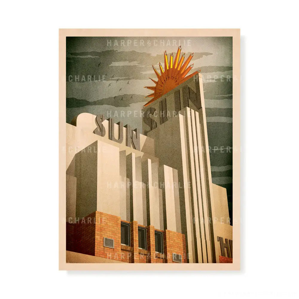 Sun Theatre Yarraville Melbourne Print by Harper and Charlie