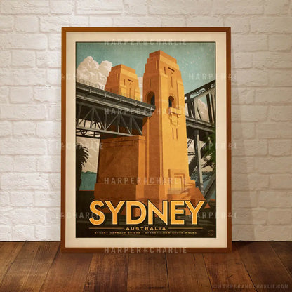 Sydney Harbour Bridge Colour Print