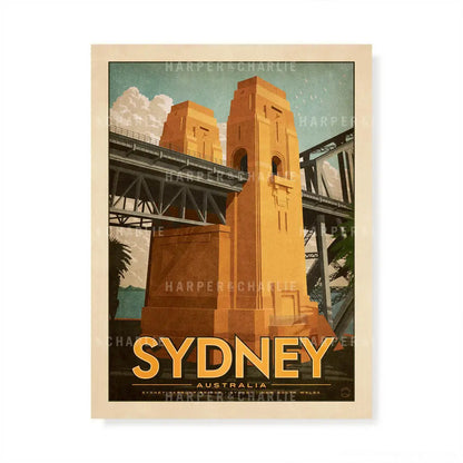Sydney Harbour Bridge Colour Print by Harper and Charlie