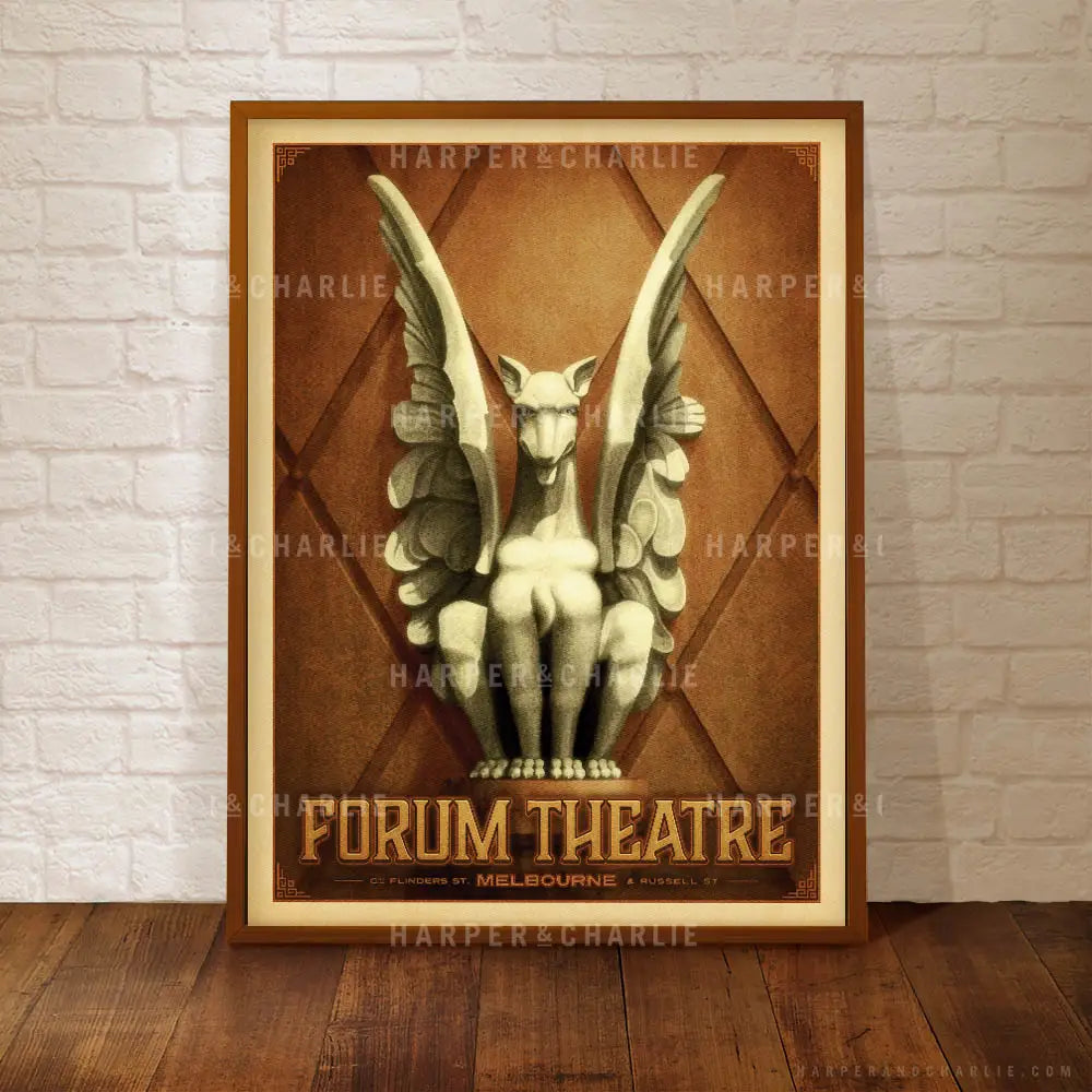 The Forum Theatre Melbourne Gargoyle Colour Print