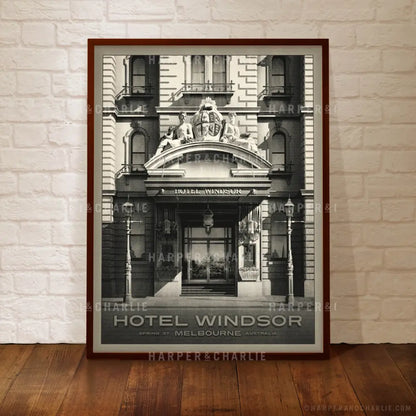 Hotel Windsor black and white print framed