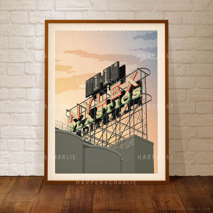 Nylex Clock Sign Melbourne colour poster 11 degrees by Harper and Charlie
