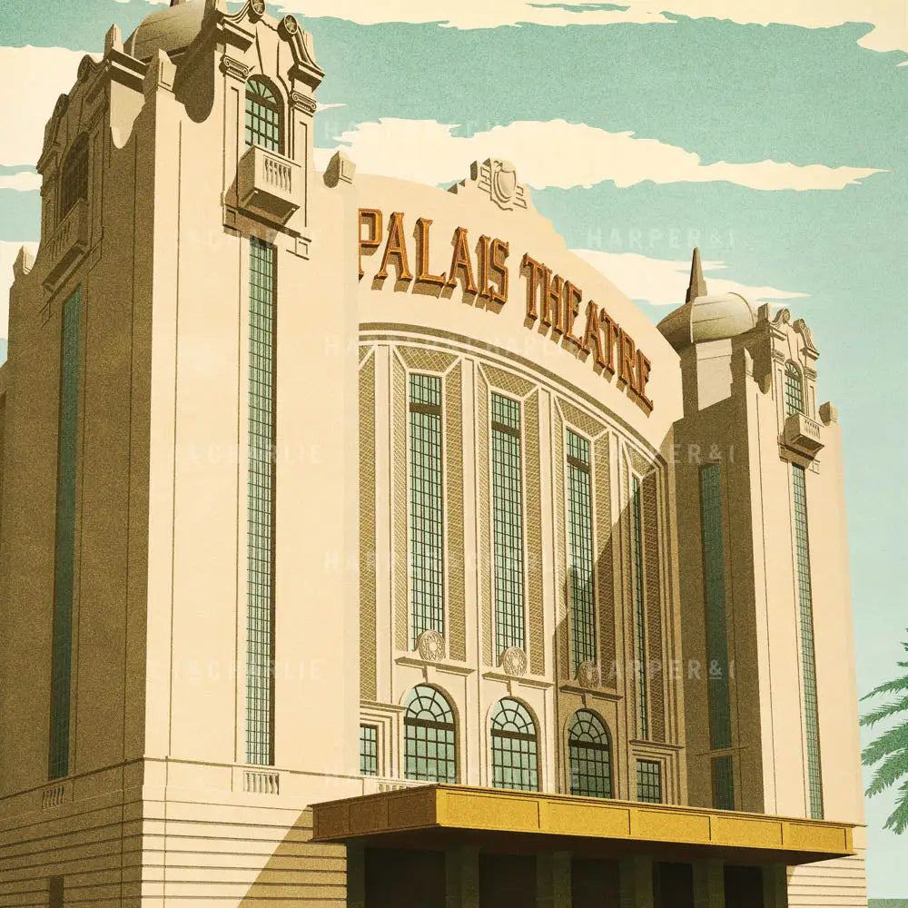 Palais Theatre St Kilda Melbourne print close up view by Harper and Charlie