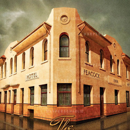 peacock inn hotel northcote Melbourne print 