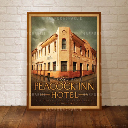 peacock inn hotel northcote Melbourne print 