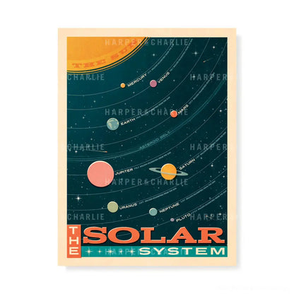 The Solar System colour art print by Harper and Charlie