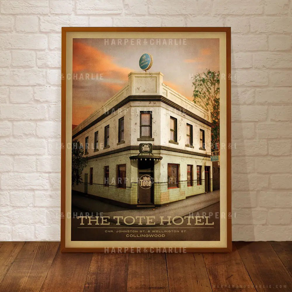 Framed Tote Hotel Collingwood Colour Print
