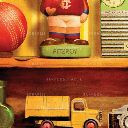 Treasured Possessions Fitzroy Vintage Print Close Up View